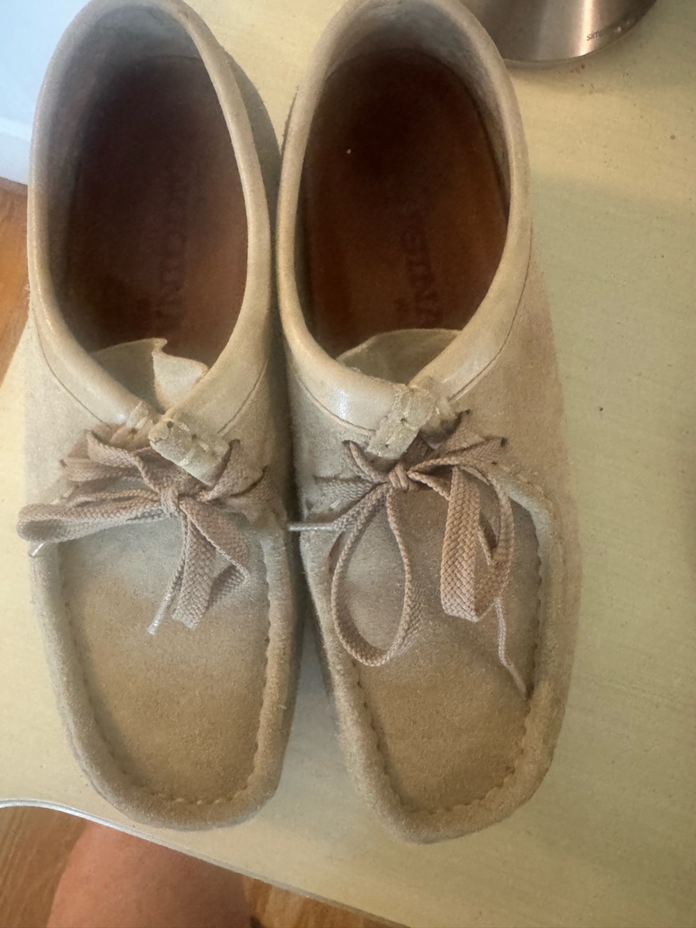 Clarks original Wallabee Vintage 2010 “Light Tan Suede Moccasin with Tie Laces